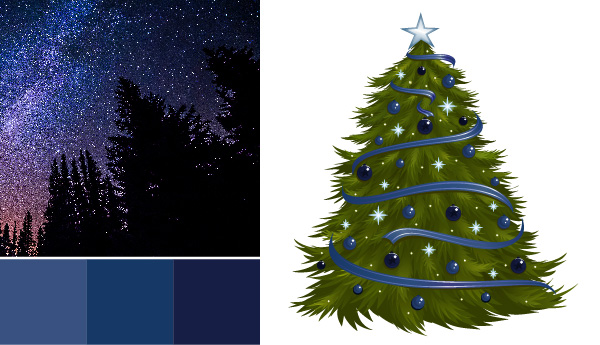  palette de couleurs de vacances Palettes de couleurs de Vacances: 5 Combos de couleurs de Noël Au-delà du Rouge #038; Ciel nocturne vert 
