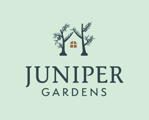 Logo design for home and catering co. by Kettle Fire Creative, Juniper Gardens logo